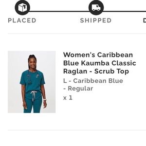 Figs Women’s Scrub Top Caribbean Blue